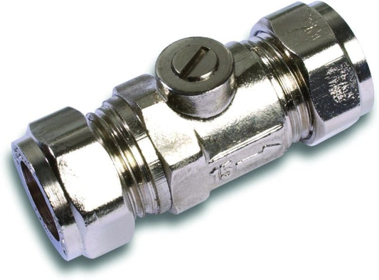 EMBRASS EP ISOLATING VALVE FULL BORE 15mm CHROME WRAS 304613