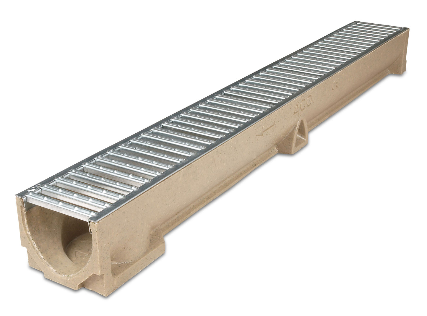 ACO RAINDRAIN A15 CONCRETE POLYMER CONCRETE C/W GALV GRATING 47000