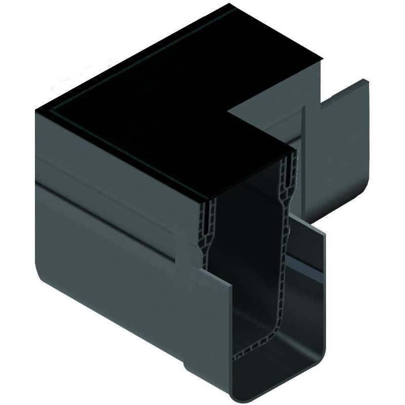 ACO THRESHOLD A15 DRAIN CORNER UNIT BLACK ALUMINIUM GRATING 19007