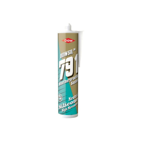 DOW 791 WEATHER PROOFING SILICONE SEALANT 310ml GREY 4024909