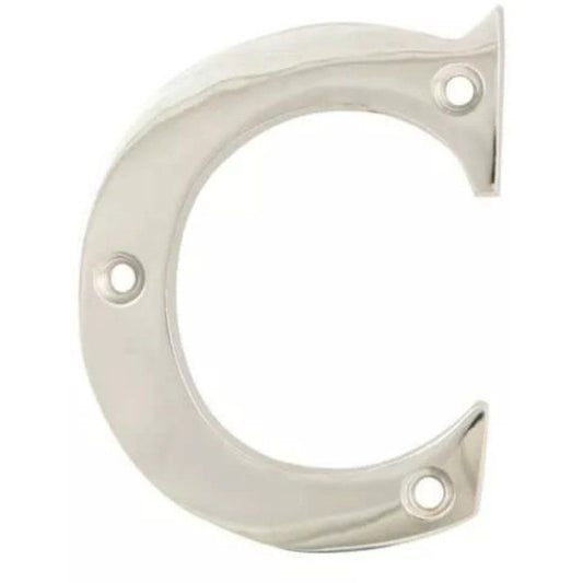 DUFFELLS TSS FACE FIX DOOR LETTER 'C' CHROME PLATED TSSNUMERALCC