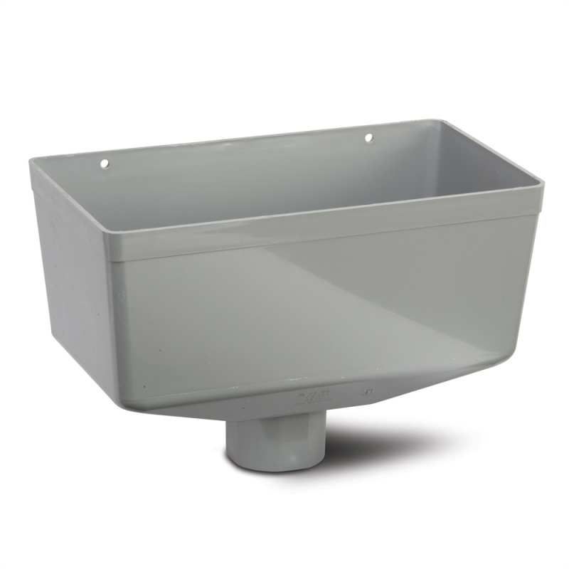 POLYPIPE RAINWATER DOWNPIPE MED HOPPER HEAD 68mm RR140BR BROWN