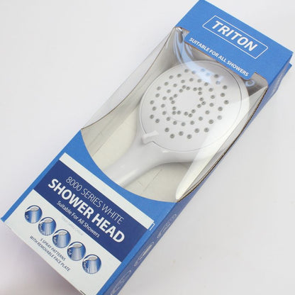 TRITON TSHE8RCWHT 8000 SERIES SHOWERHEAD WHITE