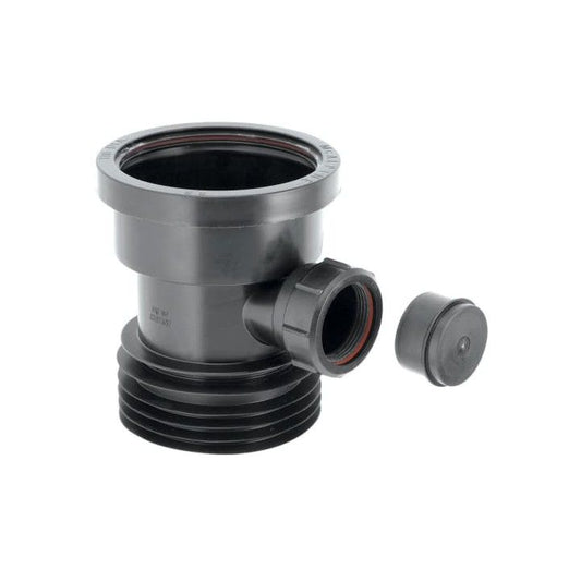 MCALPINE DC1-BL-BO DRAIN CONNECTOR WITH BOSS BLACK 62035279