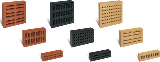 KNOWLES AIR BRICK SQUARE HOLE RED 215 x 140mm YA14R