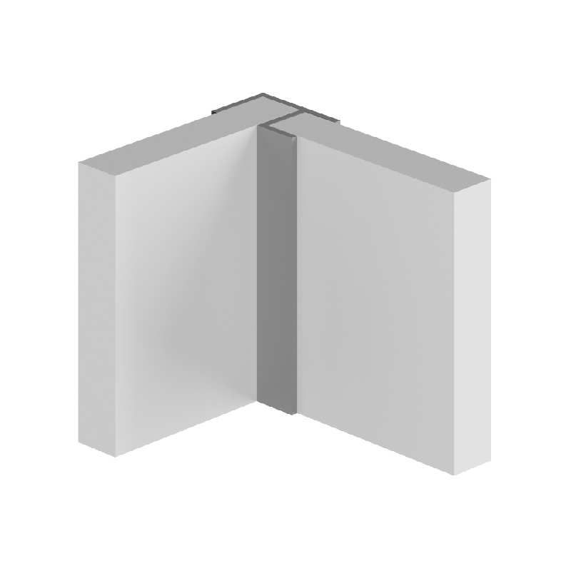 MULTIPANEL MPEXSA WALL PANEL PROFILE FOR PLY CORE FLUSH CORNER SATIN ANODISED