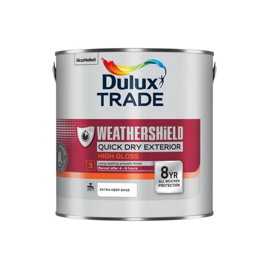 DULUX WEATHERSHIELD QD HIGH GLOSS BASE 2.5l EXTRA DEEP 5624593