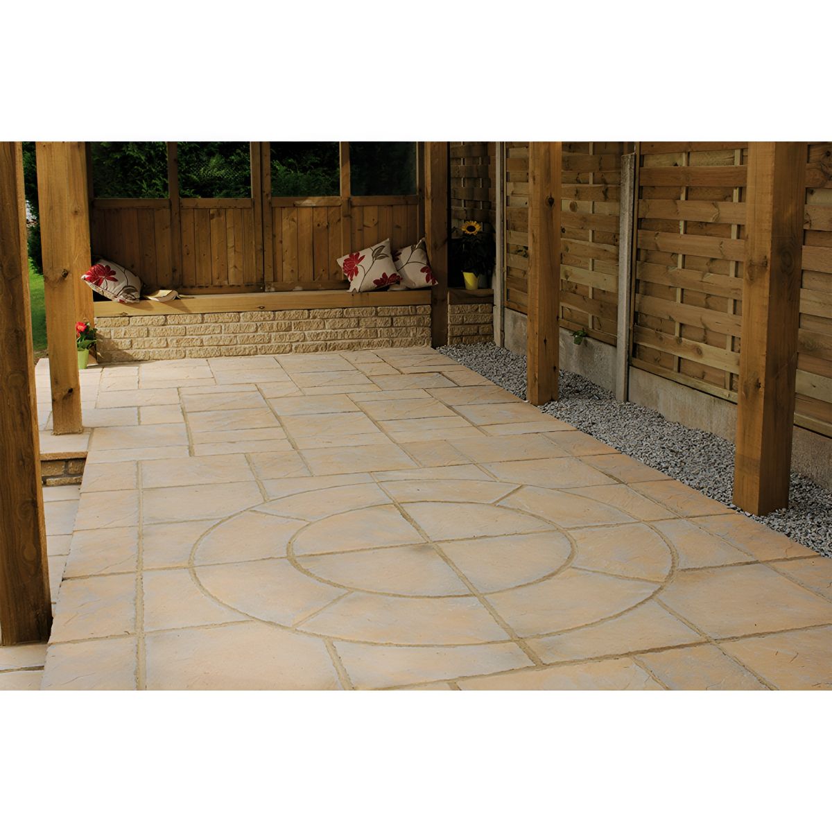 BOWLAND CHALICE PAVING 300 x 300 x 35mm HONEY BROWN C86HB109