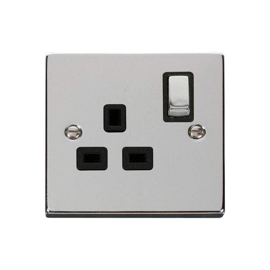 CLICK VPCH535BK 1G 13A DP SWITCHED SOCKET POL CHROME