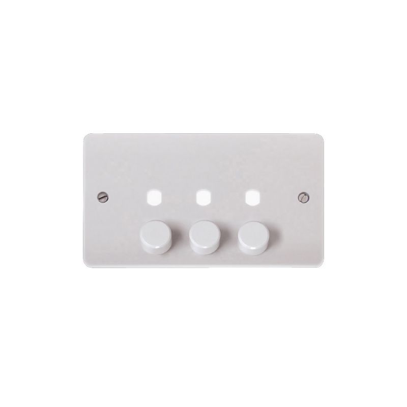 CLICK CMA147PL 3-GANG DIMMER PLATE & KNOBS