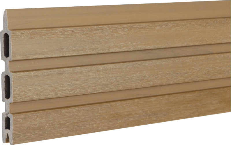 COMPLETE COMPOSITE SLATTED FENCING BOARD 1830 x 161 x 20mm NATURAL OAK CCSFBNO
