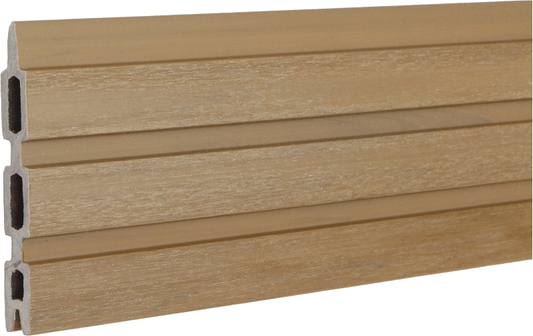 COMPLETE COMPOSITE SLATTED FENCING BOARD 1830 x 161 x 20mm NATURAL OAK CCSFBNO