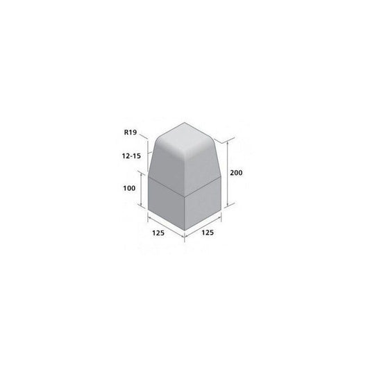 BRADSTONE HALF BATTERED EXTERNAL ANGLE LARGE KERB BRINDLE 40431