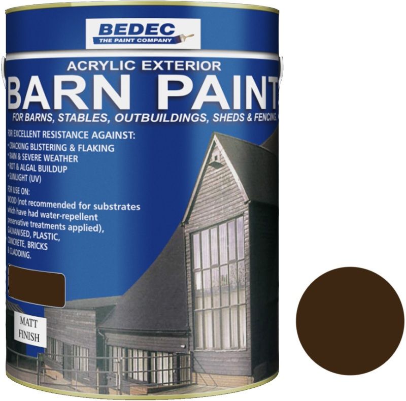 BEDEC MATT BARN PAINT 5l CHESTNUT BEDE2AN2009/46