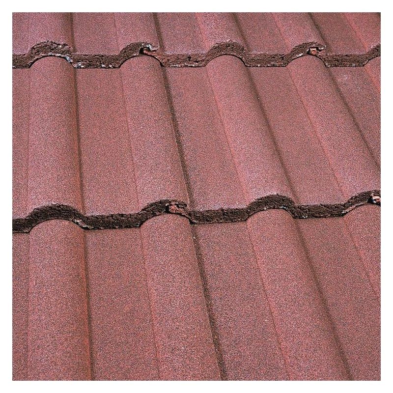 MARLEY DOUBLE ROMAN ROOF TILE GRANULAR DARK RED MA10326
