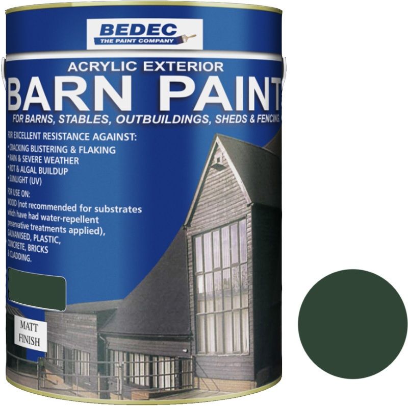 BEDEC MATT BARN PAINT 5l DARK GREEN BEDE2AK0095/46