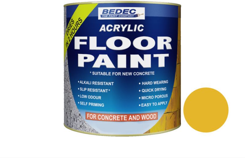 BEDEC ACRYLIC FLOOR PAINT 1l YELLOW BEDE2FFA004/38