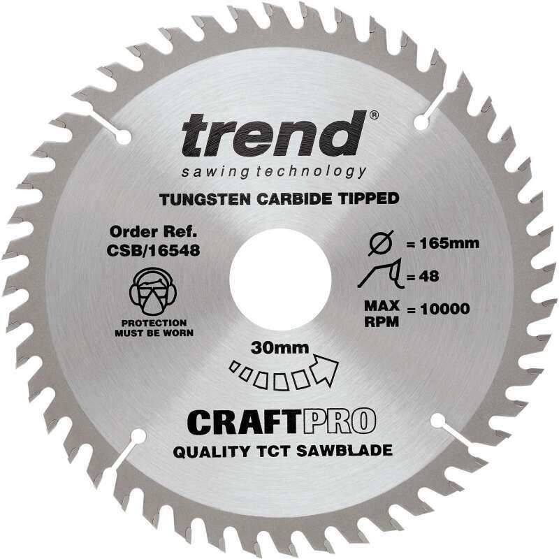 TREND CSB/16548 CRAFT SAW BLADE 165MM X 24T X 20MM