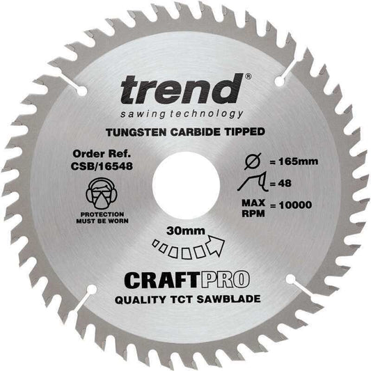 TREND CSB/16548 CRAFT SAW BLADE 165MM X 24T X 20MM