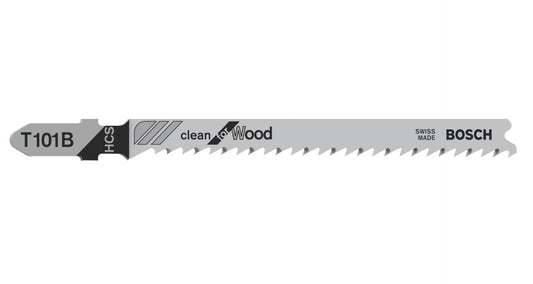 BOSCH 2608630030 PACK OF 5 T101B CLEAN CUT WOOD JIGSAW BLADES 3-30mm