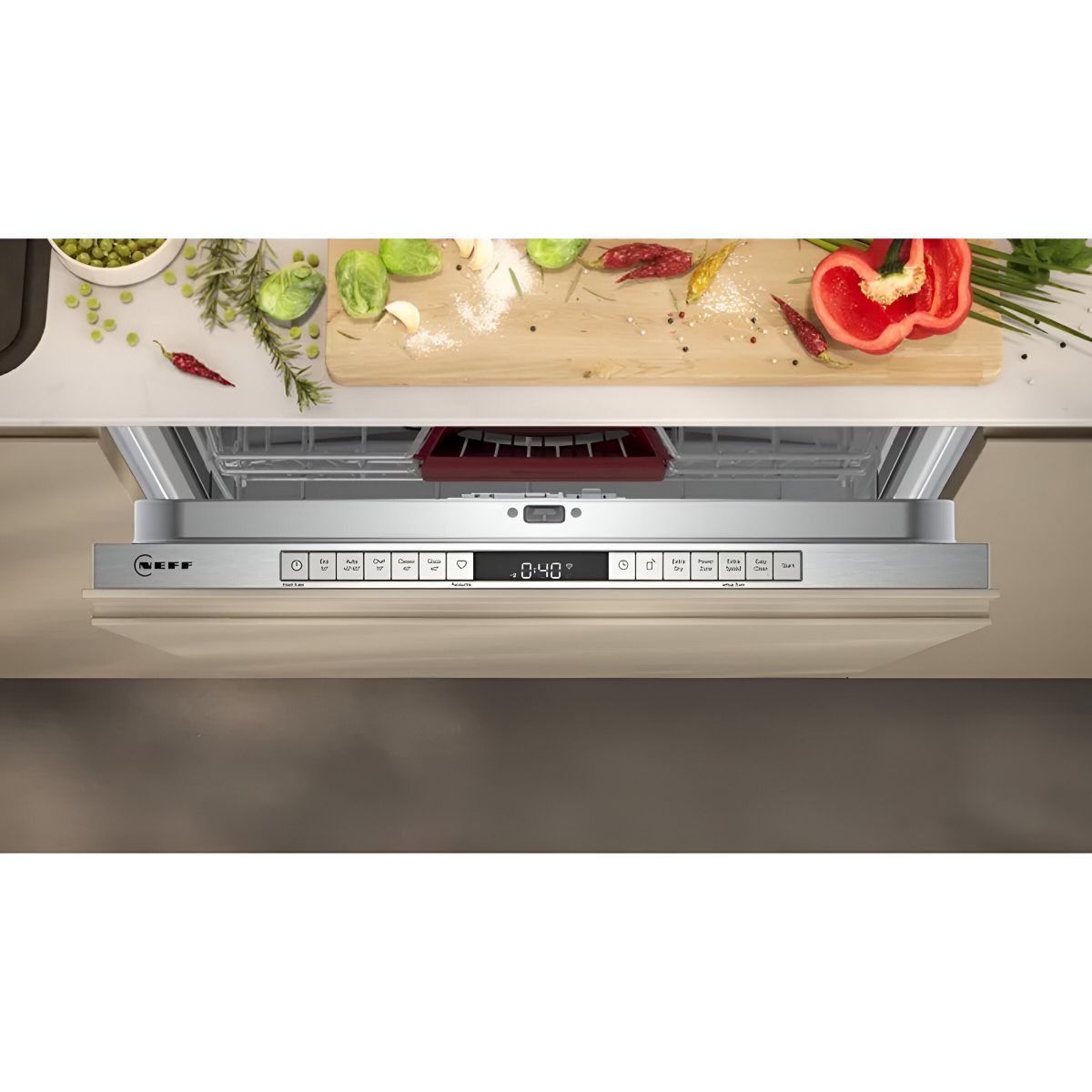 NEFF S155HVX00G N50 FULLY INTEGRATED BACKLIT BUTTONS DISHWASHER 600mm STAINLESS STEEL