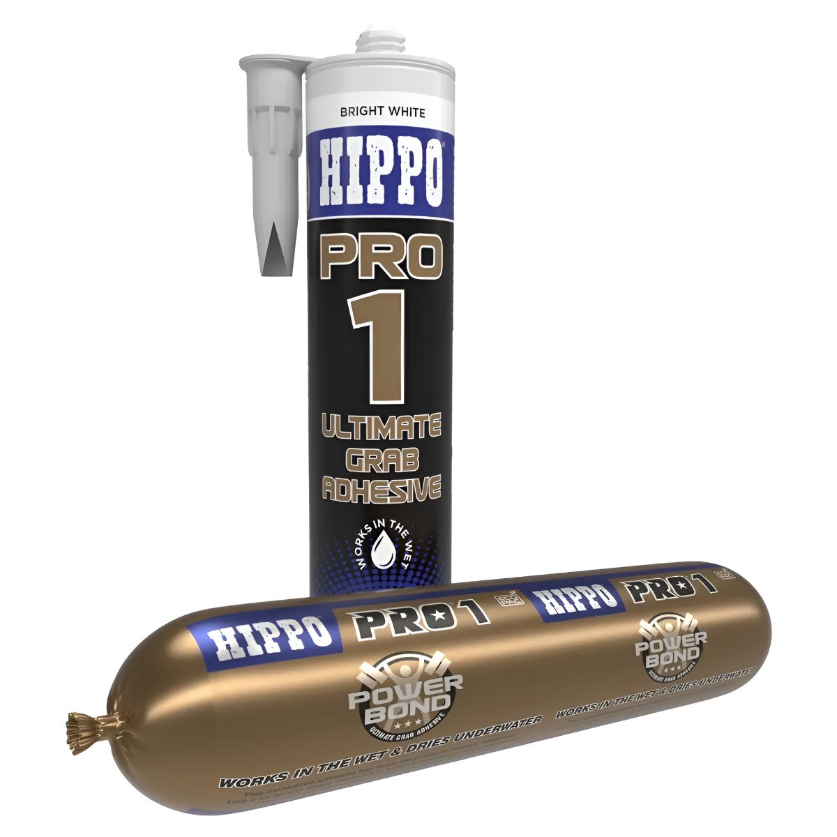 HIPPO PRO1 POWER BOND ULTIMATE GRAB ADHESIVE 300ml WHITE H18508