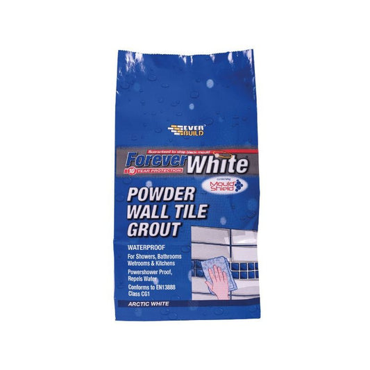 Everbuild Forever White Wall Tile Grout 1.2Kg FWPOWGROUT1