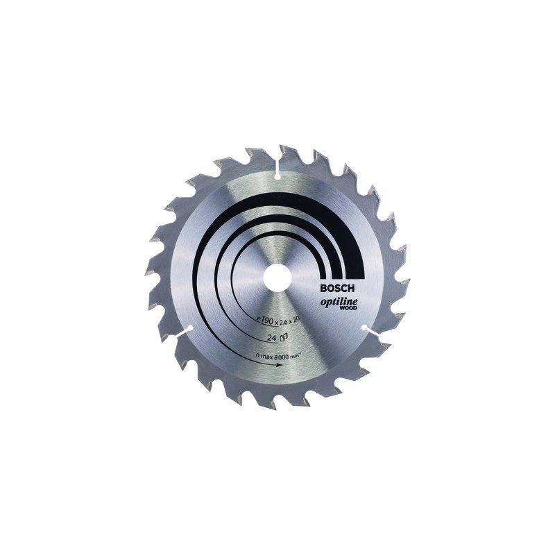 BOSCH 2608640612 OPTILINE WOOD CIRCULAR SAW 24T x 26 x 190mm