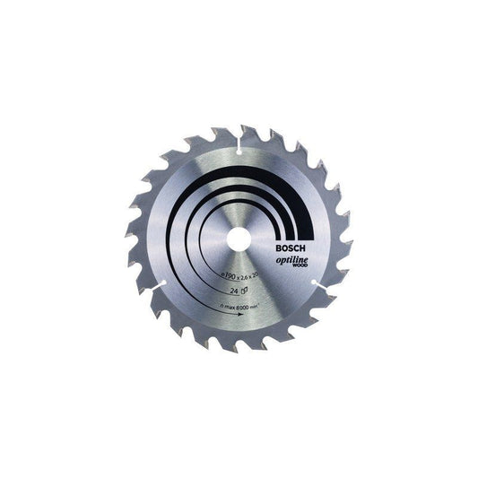 BOSCH 2608640612 OPTILINE WOOD CIRCULAR SAW 24T x 26 x 190mm