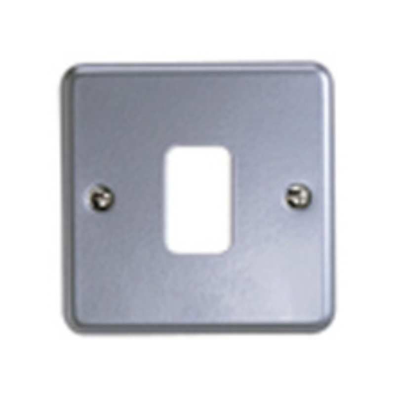 WEW 1-GANG 1 MODULE GRID FRONT PLATE METAL CLAD ALUMINIUM K3491ALM