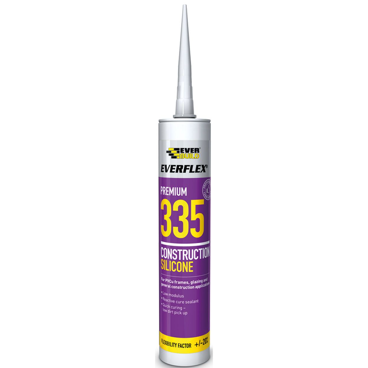 Everbuild Everflex Prem 335 Constr. Sil 295ml White 335WE