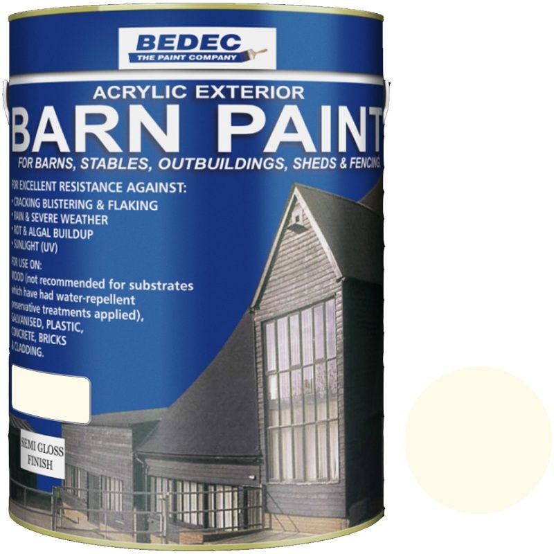 BEDEC SEMI GLOSS BARN PAINT 5l GARDENIA BEDE2AKE004/46