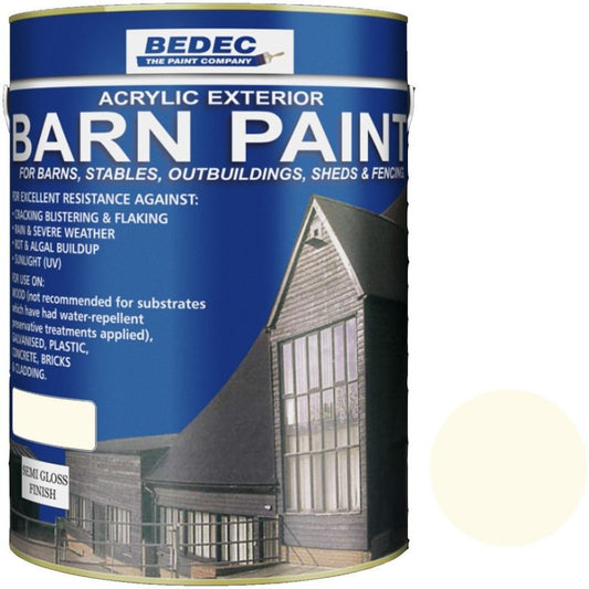 BEDEC SEMI GLOSS BARN PAINT 5l GARDENIA BEDE2AKE004/46