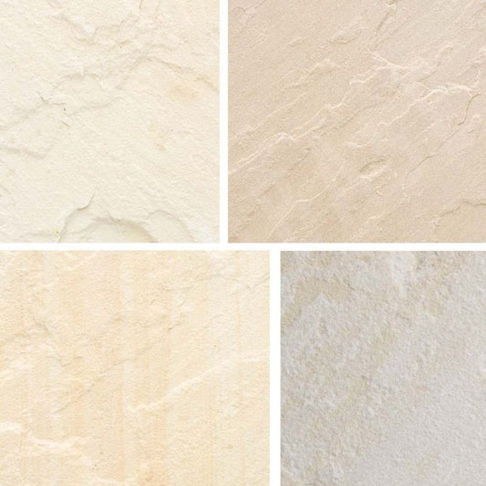 BRADSTONE NATURAL SANDSTONE PAVING CIRCLE 3.3m DIA FOSSIL BUFF 07681