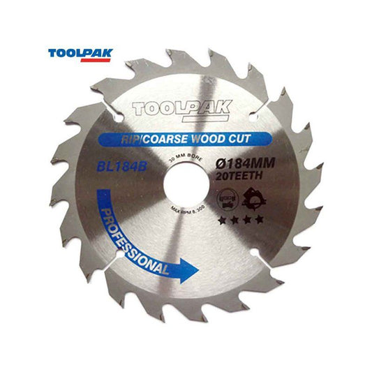 TOOLPAK BL184B 184MM X 30MM X 20T PROFESSIONAL TCT SAW BLADE