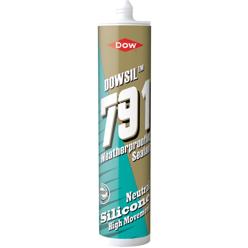 DOW 791 WEATHER PROOFING SILICONE SEALANT 310ml STONE 4024911
