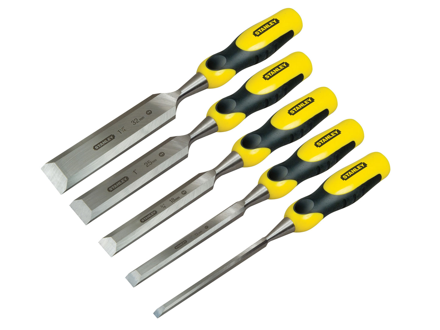 STANLEY STA216885 ASSORTED DYNAGRIP STRIKE CAP CHISEL SET 6-32mm (5 PIECE)