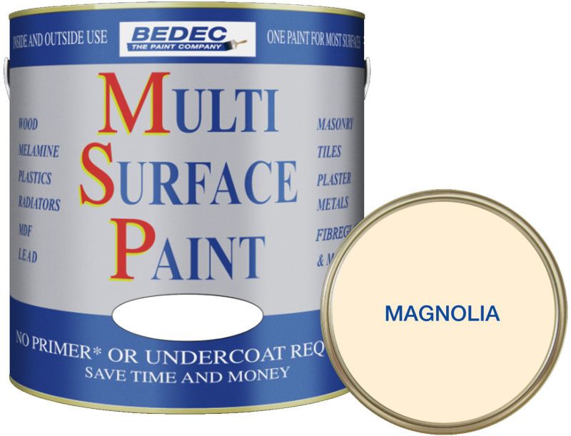 BEDEC SOFT GLOSS MULTI SURFACE PAINT 2.5l MAGNOLIA BEDE2KAH003/70