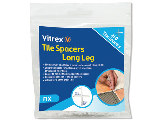 VITREX VIT VITLLS3500 LONG LEG TILE SPACER 3mm (PACK 250)