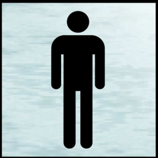MINI SELF ADHESIVE SIGNS 120 x 122mm GENTLEMEN SYMBOL 2104