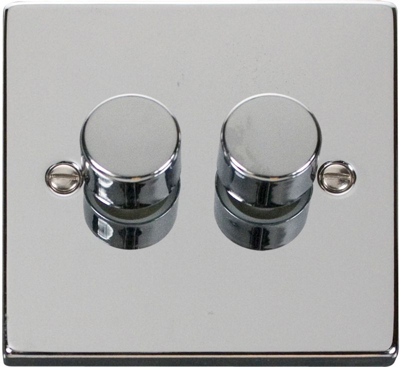 CLICK VPCH152 2G 2WAY 400W DIMMER SW POL CHR