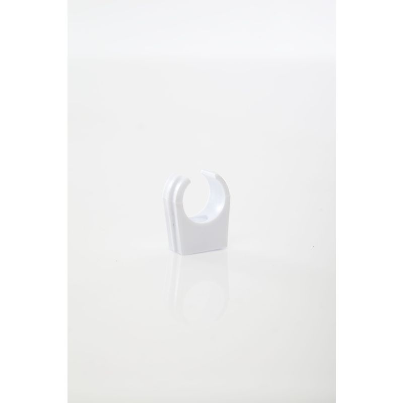 POLYPIPE ABS OVERFLOW PIPE CLIP 21.5mm WHITE VS53