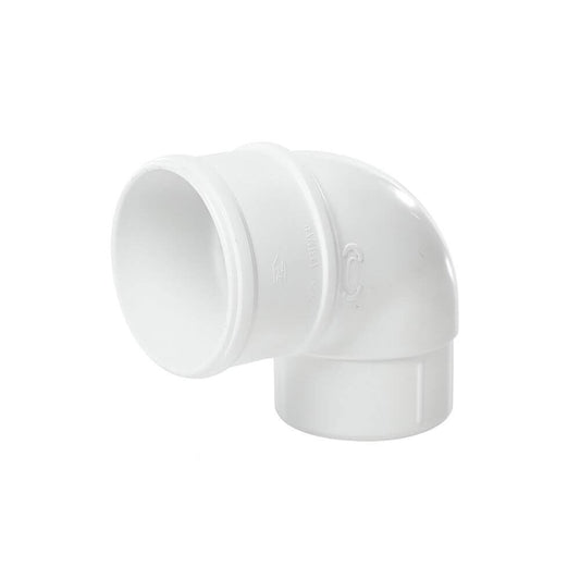 68mm Round Downpipe Bend 92.5 Degree White
