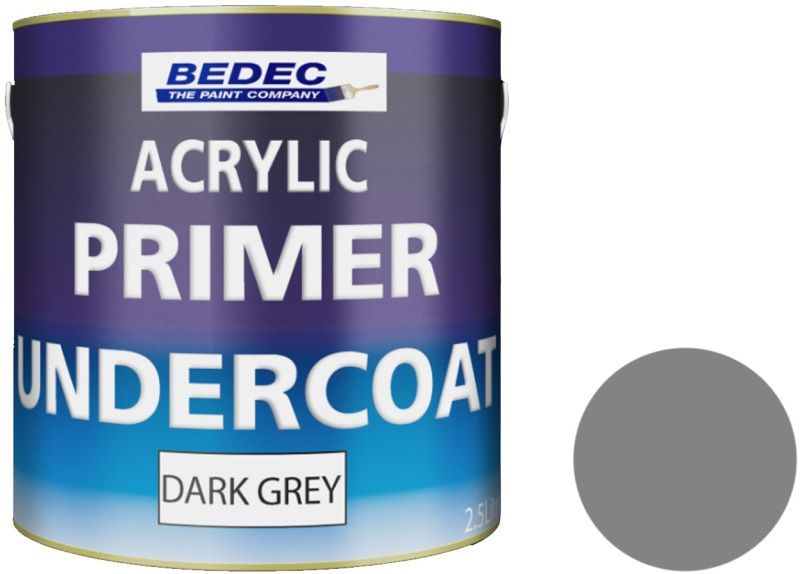 BEDEC ACRYLIC PRIMER/UNDERCOAT DARK GREY 2.5l