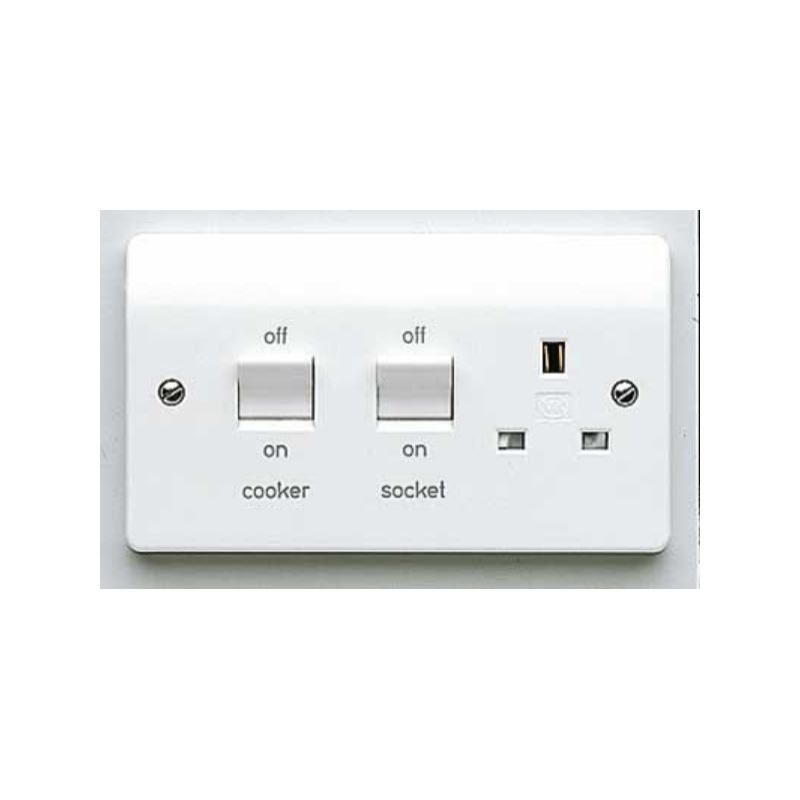 WEW DOUBLE POLE COOKER CONTROL UNIT 45a WHITE K5060WHI