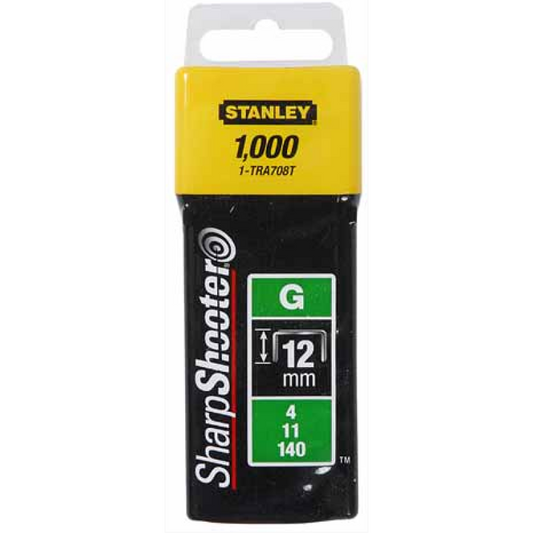 STANLEY STA1TRA708T HEAVY DUTY STAPLES 12mm (PACK 1000)