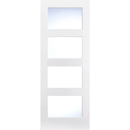 LPD SHAKER 4 GLASS WHITE PRIMED 33" WFSHAKER4L33