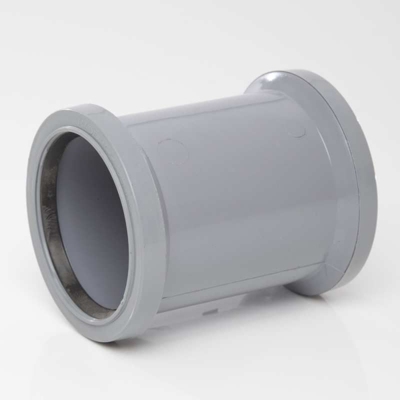 POLYPIPE SOIL DOUBLE SOCKET 82mm SH34 SH34G GREY