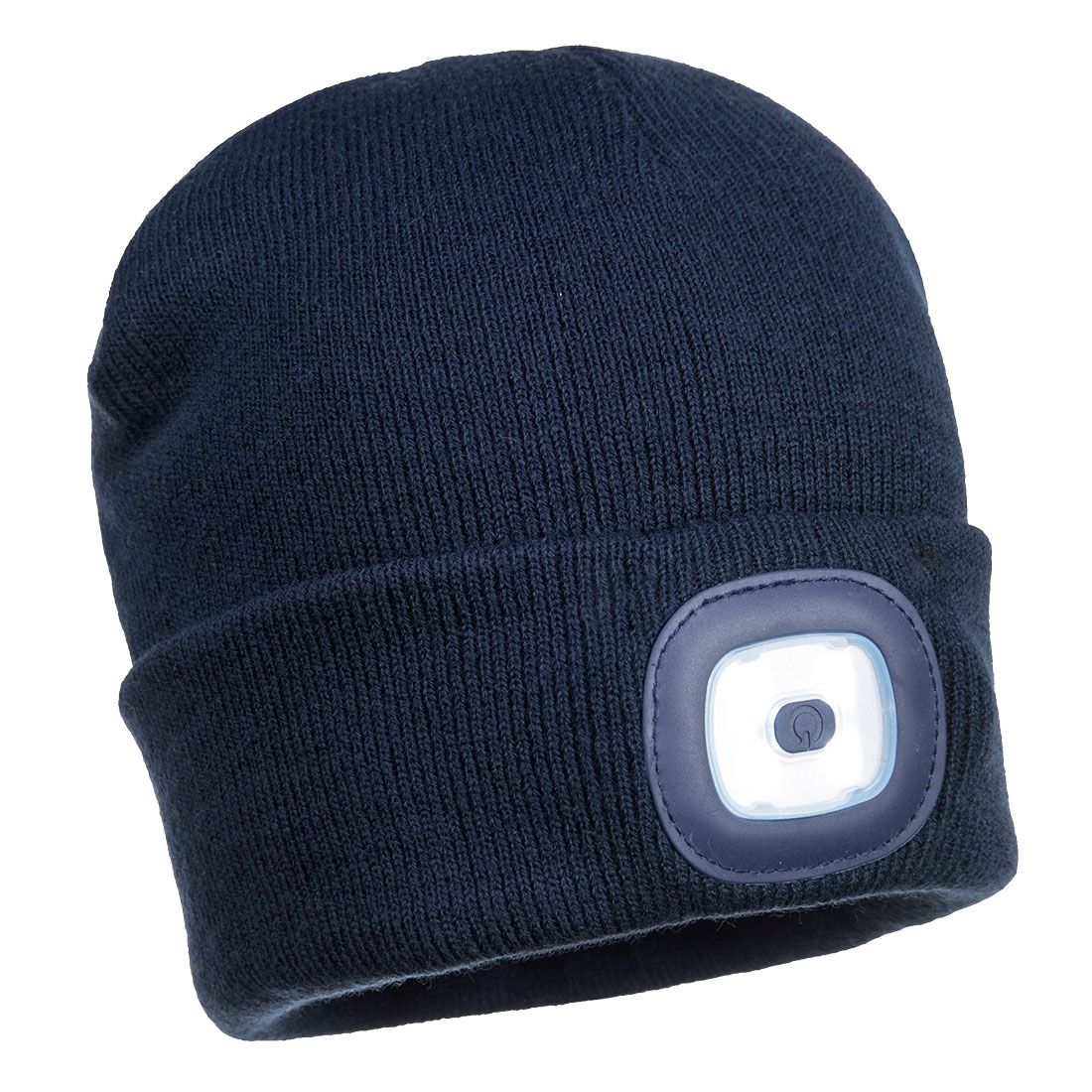 Rechargeable Twin LED Beanie, , R, Navy