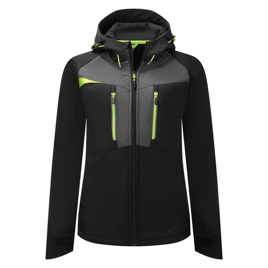 DX4 Women's Softshell (3L), L, R, Black